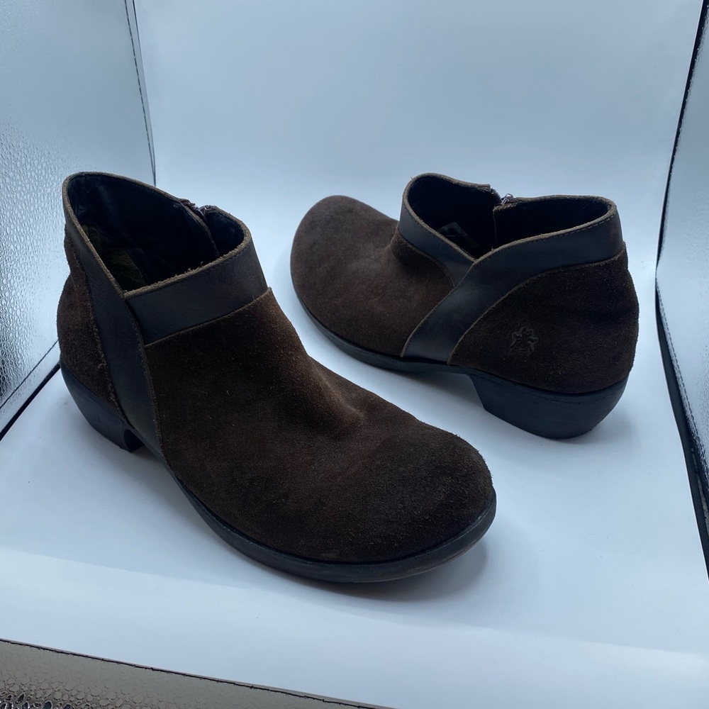 FLY London Suede Ankle Boots Meba Expresso